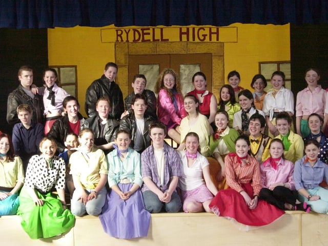 The cast of Grease from Scoil Mhuire, Buncrana, which runs from the 12th to the 14th of February. (0402PG23)