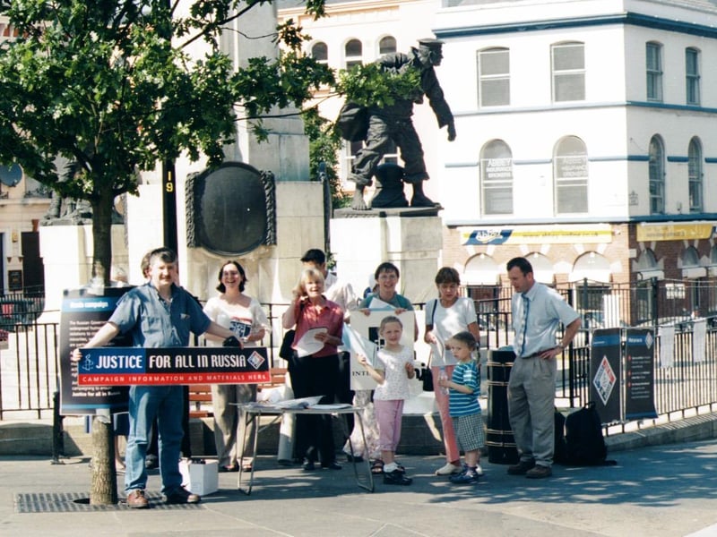 An Amnesty International protest in the Diamond.