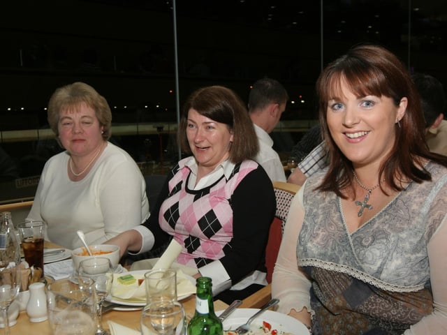 Derry and Donegal people enjoying a night at Lifford races in February 2005.