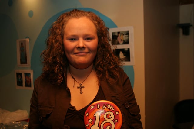 Catriona McFarland's 18th birthday 20 years ago.