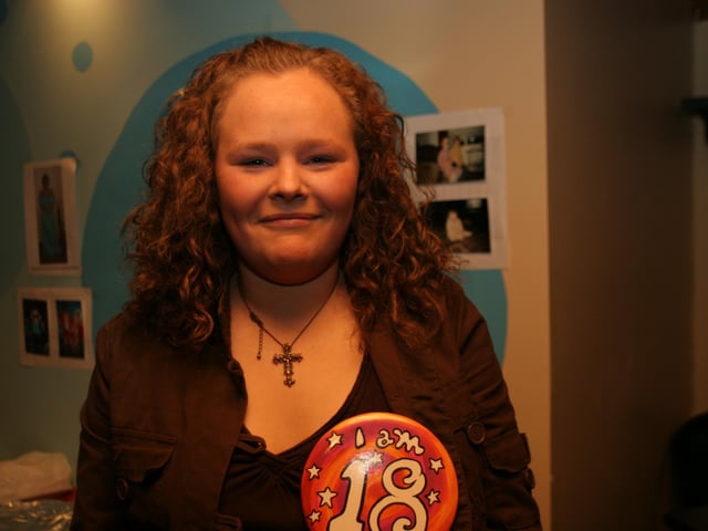 Catriona McFarland's 18th birthday 20 years ago.