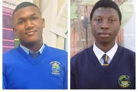 The late Emmanuel Familola and Matt Sibanda. Pictures with permission from Scoil Mhuire and Crana College.