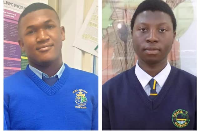 The late Emmanuel Familola and Matt Sibanda. Pictures with permission from Scoil Mhuire and Crana College.