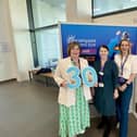 Group pictured launching the countdown. Paula McGuinness, encompass Programme Lead; Michelle McElhinney, encompass Readiness Owner and Linda Robinson, encompass Readiness Owner.