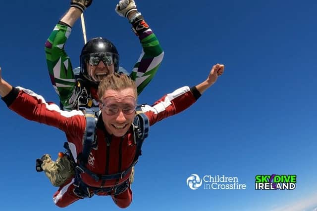 The Children in Crossfire skydive will take place from Skydive Ireland in Garvagh.