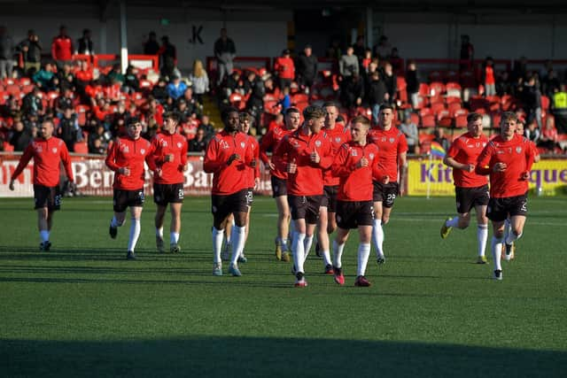 Derry City go marching on after a third straight victory last Monday night. Photo: George Sweeney.  DER2320GS – 44