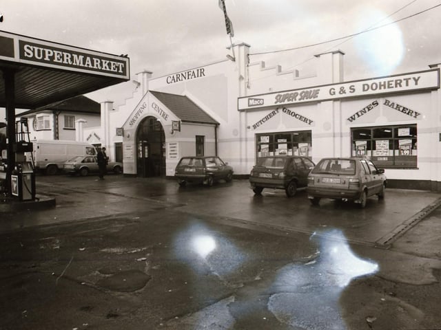 Shops in Carndonagh in 1995.