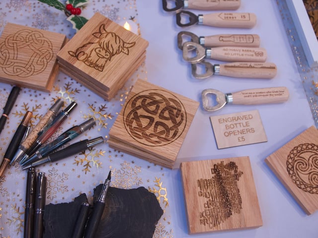 Stephen McDowell's Bog and Brass products on display in the Guildhall.