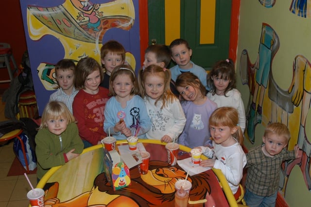 People in Derry celebrating parties during the 2004-5 festive season.