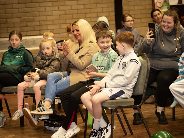Families enjoying Parky The Magician at Saturday's Feile Springtime Shenanigans. : .