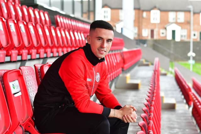Midfielder Jordan McEneff believes he made the right choice to move to Larne from his hometown Derry City.