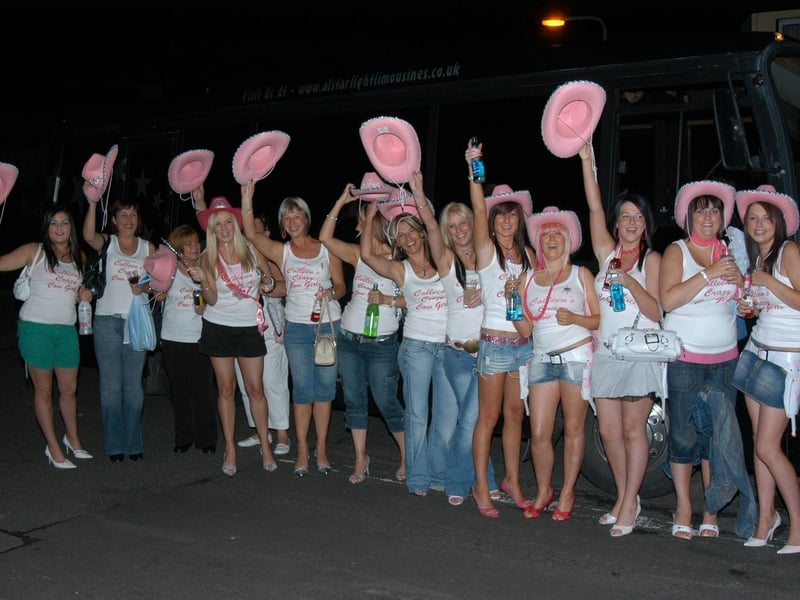 Colleen Doherty's party with her 'crazy cow girls.'