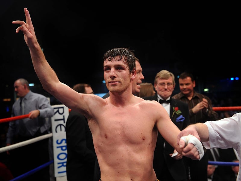 Boxer John Duddy celebrates his victory over Howard Eastman. Picture Charles McQuillan/Pacemaker