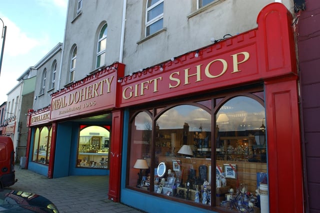 Neal Doherty Jewellers and Gift Shop, Carndonagh 2003.