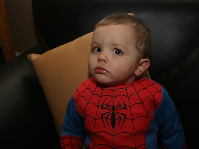 Caolan McGrory dressed up as Spider-Man for his birthday.