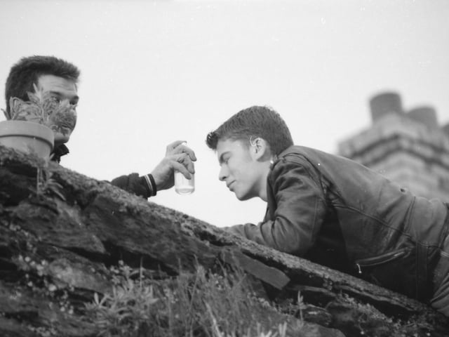 Young Derry actor Barry Mullan, on left, in a scene from 'Sunset Heights'.