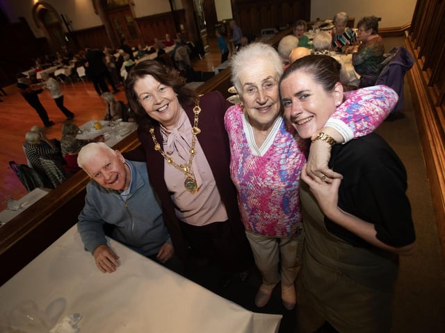 Mayor Patricia Logue pictured with Mr. and Mrs. Robert and Teresa Burley and Deirdre McMenamin at Wednesday's Tea Dance.