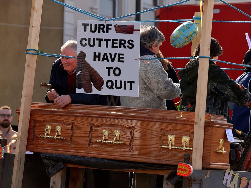 There were many colourful characters and floats in the Easter Monday parade in Carndonagh. Photo: George Sweeney.  DER2315GS – 83