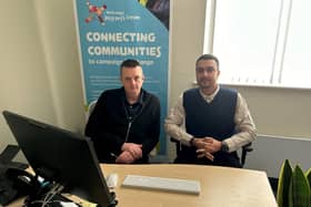 Ala Alsygaly (pictured right) with North West Migrants Forum Communications Officer Conor Sharkey. With the Middle East seemingly on the bring of all-out war, the Yemeni native has been talking about his home country and the impact decades of conflict have had on it.