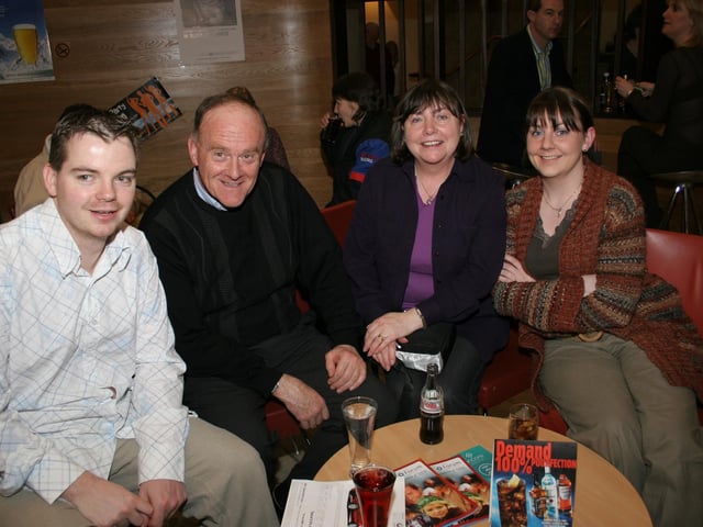 Enjoying a night at the Millennium Forum in April 2005.