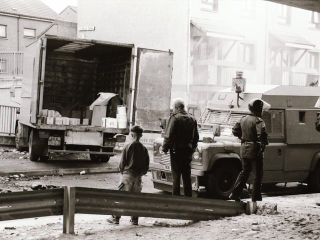 Vehicles hijacked and burned in Derry at the height of the Drumcree stand off.
