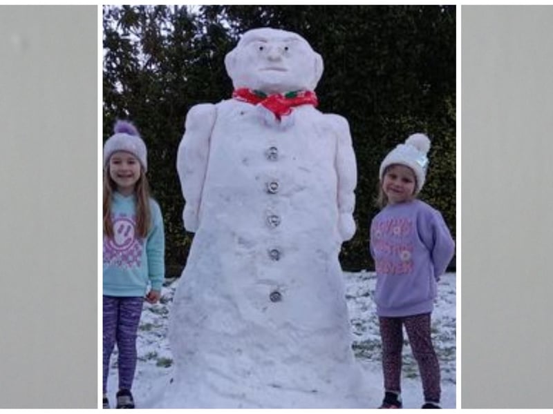 A very impressive snowman. Photo: Elaine Kelly.