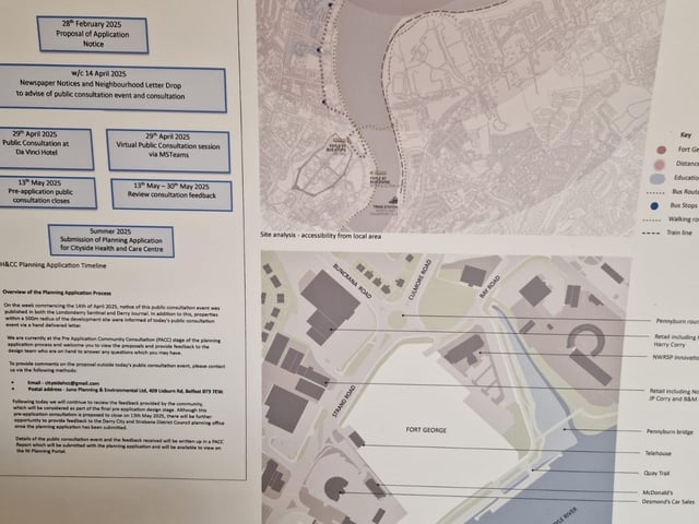 Community consultation on Derry’s Cityside Health hub at Fort George at Da Vinci’s Hotel