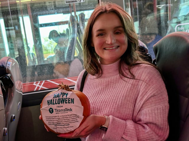 Translink Hallowe'en pumpkin surprise delights bus and rail passengers