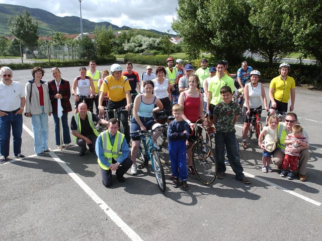 A group getting ready for s sponsored cycle for the Chernobyl Children's Project.