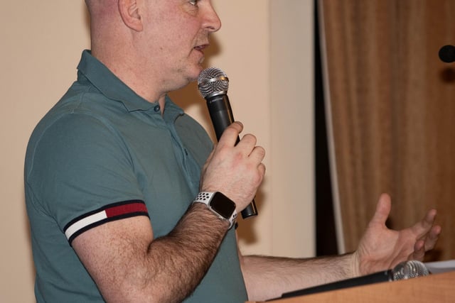 D&D youth FA's Philip Devlin addresses the attendance at the City Hotel.