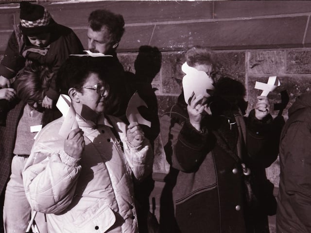 Peace Rally held at the Guildhall Square back in 1996.