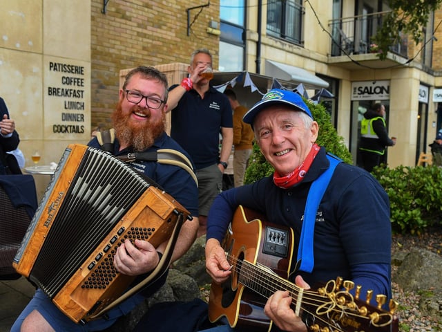 Musicians from the Causeway Shantymen perform at the Foyle Maritime Festival. Photo: George Sweeney