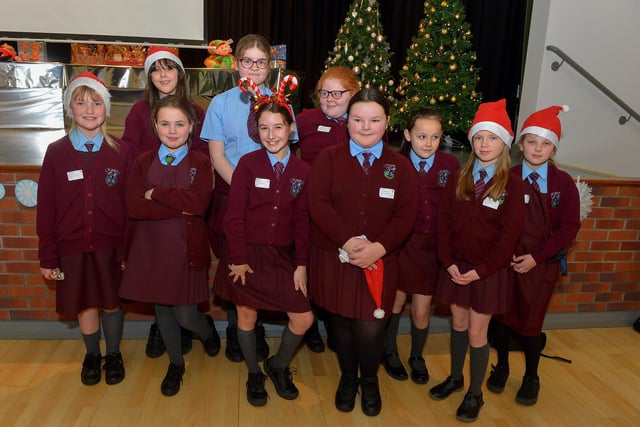 Pupils from St John’s Primary School pictured at the St Cecilia’s College Christmas Workshop on Friday morning.  Photo: George Sweeney. DER2248GS – 91