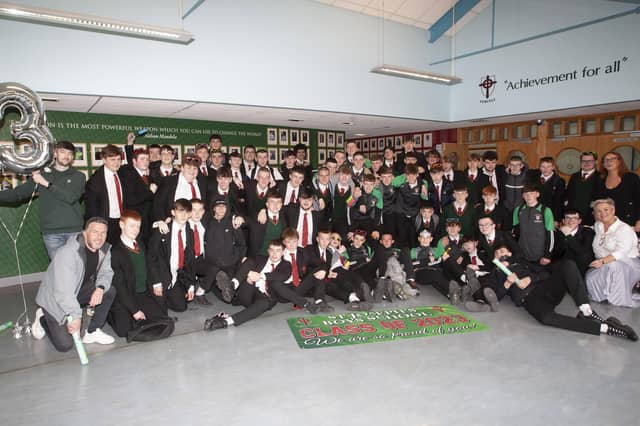 CLASS OF 23!. . . .Students from St. Joseph’s Boys School pictured on Friday after their Leavers Mass in the school. (Photos: Jim McCafferty Photography)