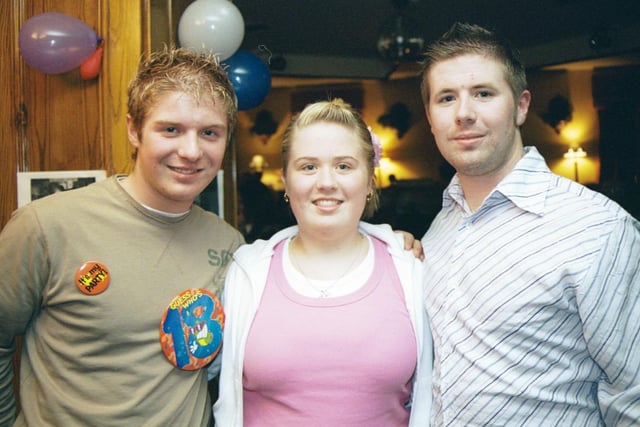 Birthday boy Cóilín pictured with Aisling and Patrick McCourt. 290503HG10