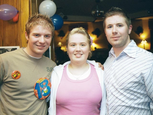 Birthday boy Cóilín pictured with Aisling and Patrick McCourt. 290503HG10