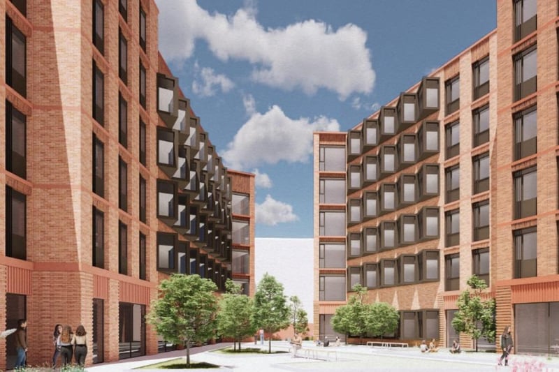 A CGI impression of the proposed courtyard
