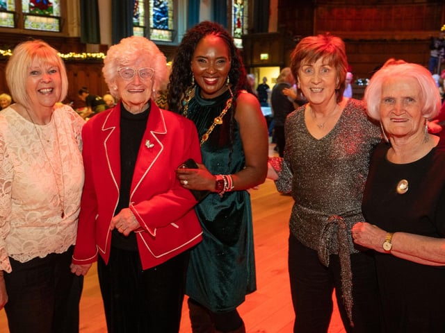 The Guildhall was the setting as the Mayor Councillor Lilian Seenoi-Barr hosted a festive tea dance. Picture Martin McKeown. 11.12.24 : .
