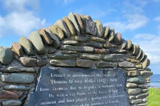 Tremone Bay, Inishowen. Thomas D’Arcy McGee’s escape route to North America. 1848. Photograph by Seán Beatty.