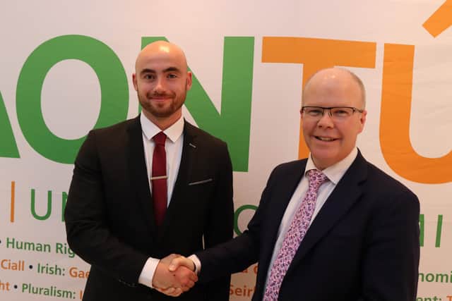 Aontú candidate John Boyle with party leader Peadar Tóibín
