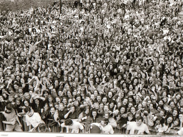 Some of the large attendance at the BBC Radio 1 roadshow in Derry.