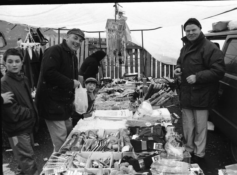A stall at the Foyle Street market.