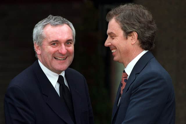 Bertie Ahern with Tony Blair