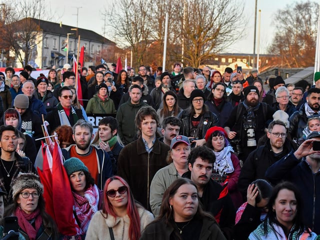 Some of the attendance at the Bloody Sunday March for Justice. Photo: George Sweeney