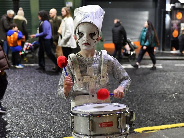 Revellers, performers and early contenders for the best Halloween costume converged on Derry’s city centre on Monday evening for the opening of the 2024 Halloween festivities. Photo: George Sweeney