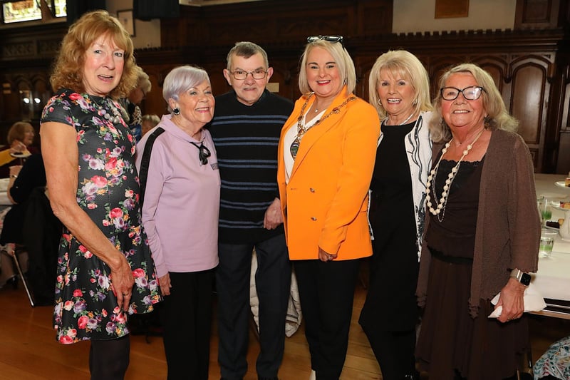 Mayor Sandra Duffy with from left, Resha Collins, Pauline Dillon, Vincent Doherty, and from right Chris Harkin and Mary White. (Photo - Tom Heaney, nwpresspics)