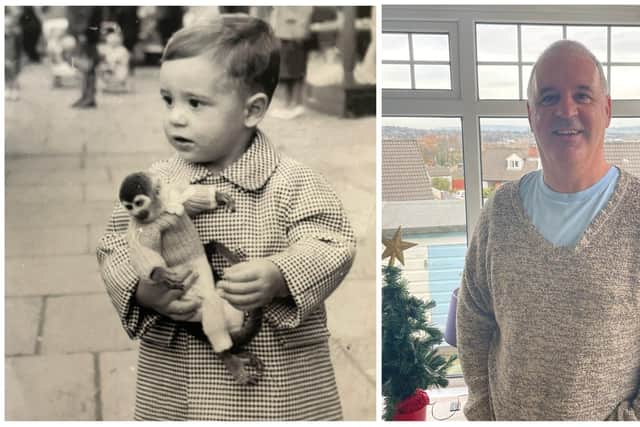 Stephen Porter as a child and today.