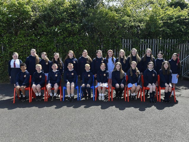 Mr Gallagher’s P 7 class at Holy Child Primary School.