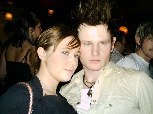 Enjoying a night out at Earth nightclub back in January 2006.