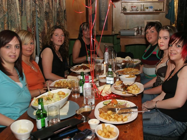 Out for a bite to eat for Paula McDaid's birthday.